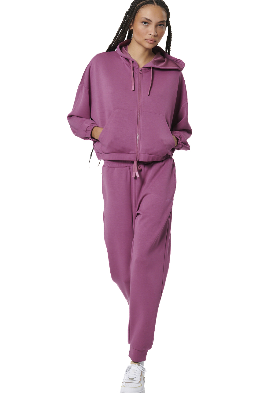 ΓΥΝΑΙΚΕΙΑ CROPPED ZΑΚΕΤΑ ΜΕ ΚΟΥΚΟΥΛΑ Body Action 071528-01-CRUSHED BERRY