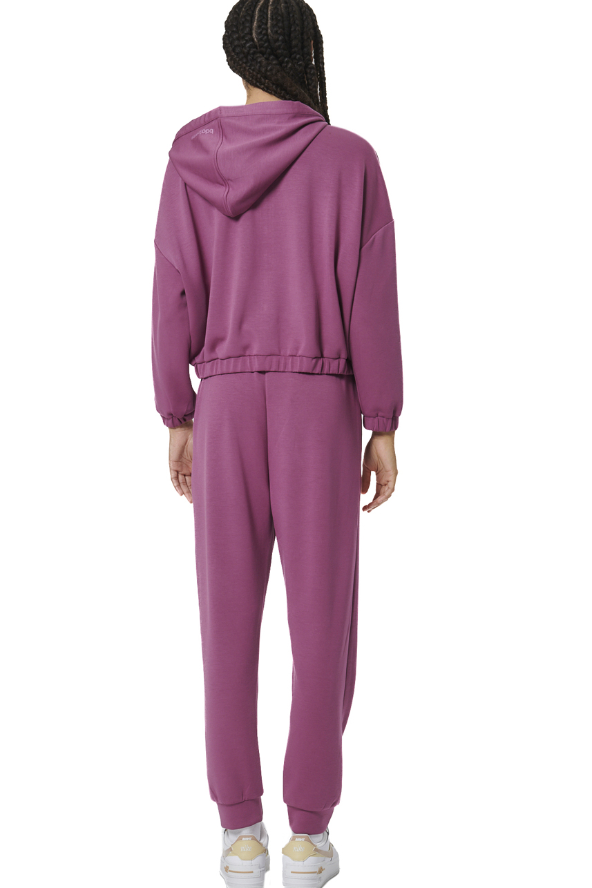 ΓΥΝΑΙΚΕΙΑ CROPPED ZΑΚΕΤΑ ΜΕ ΚΟΥΚΟΥΛΑ Body Action 071528-01-CRUSHED BERRY
