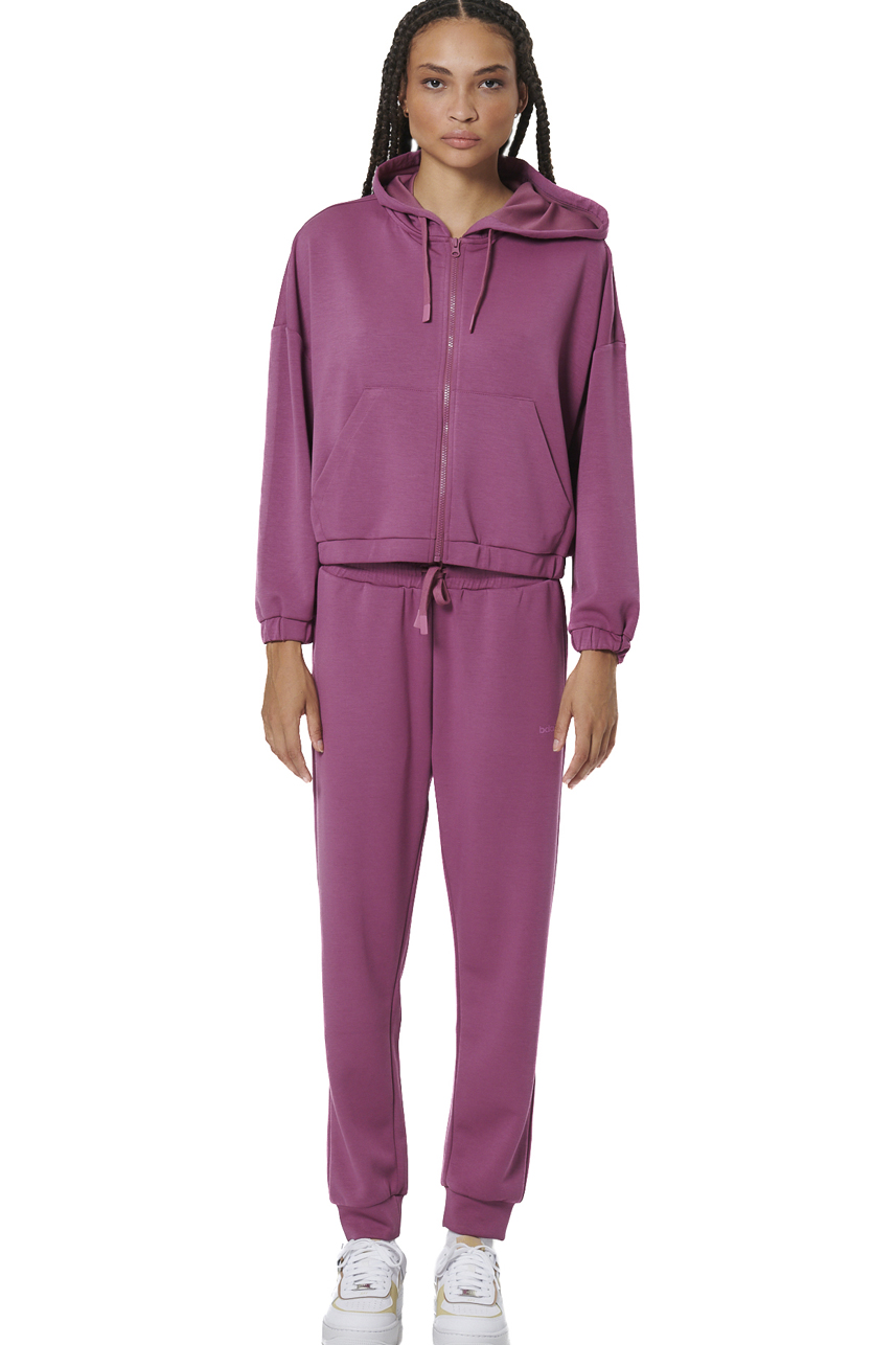 ΓΥΝΑΙΚΕΙΑ CROPPED ZΑΚΕΤΑ ΜΕ ΚΟΥΚΟΥΛΑ Body Action 071528-01-CRUSHED BERRY