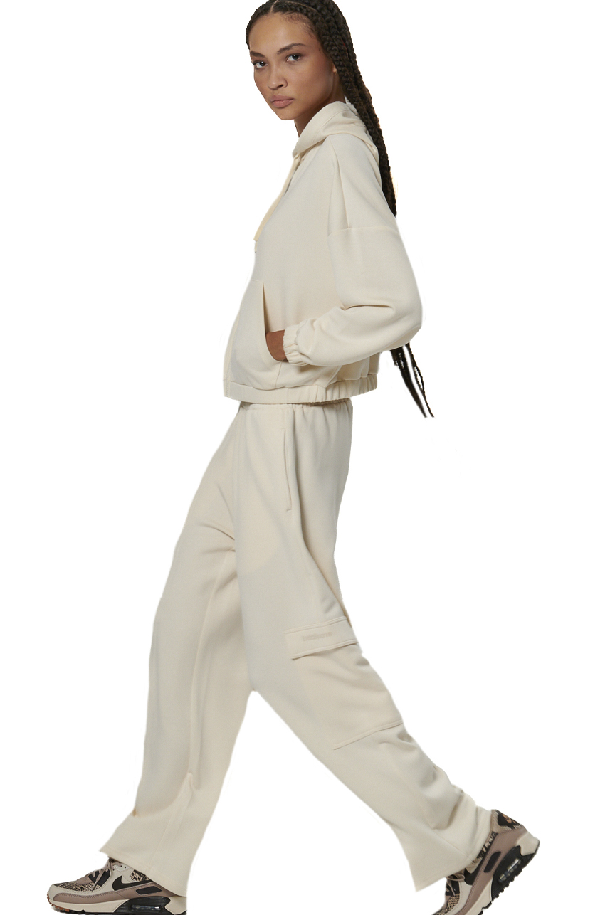 ΓΥΝΑΙΚΕΙΑ CROPPED ZΑΚΕΤΑ ΜΕ ΚΟΥΚΟΥΛΑ Body Action 071528-01-SALT ECRU