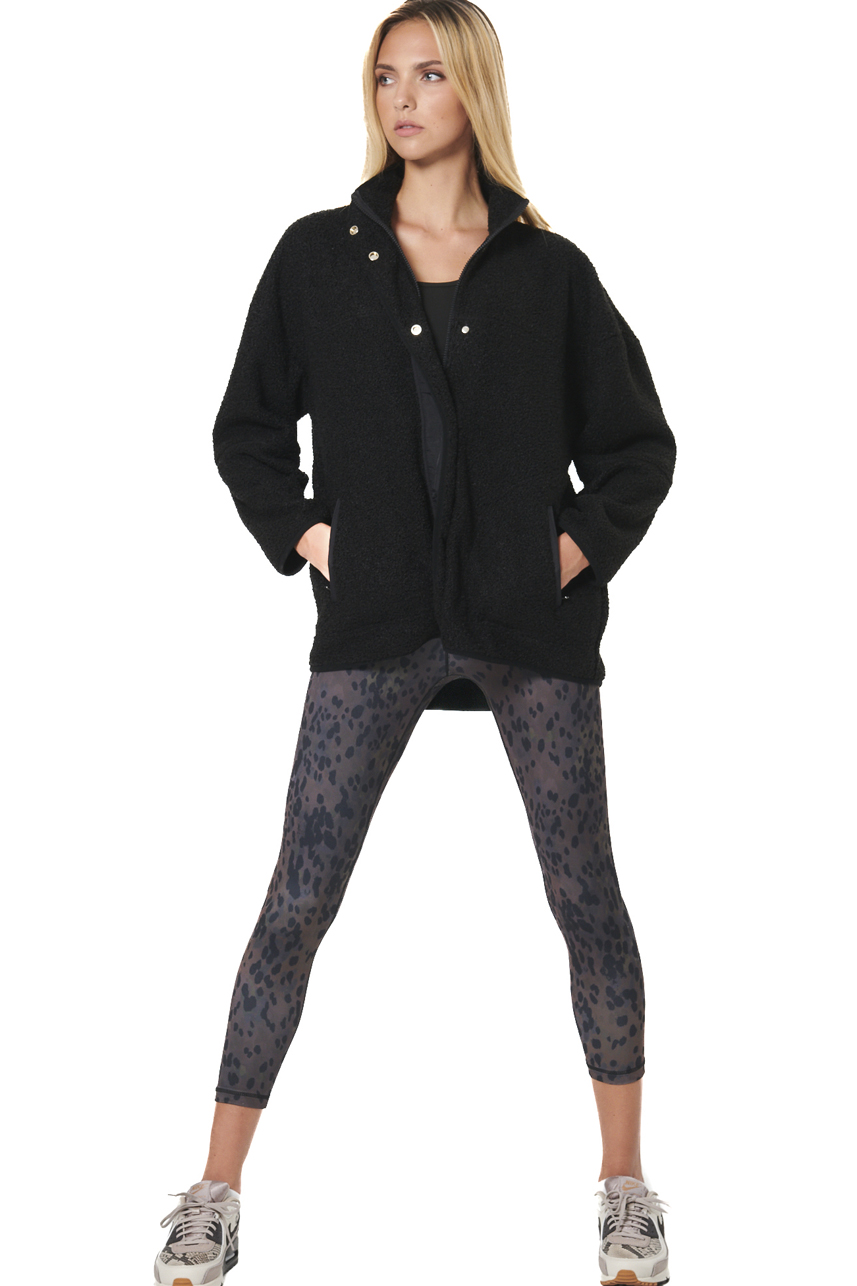 ΓΥΝΑΙΚΕΙΑ OVERSIZED BOUCLE-FLEECE ΖΑΚΕΤΑ Body Action 071530-01-BLACK
