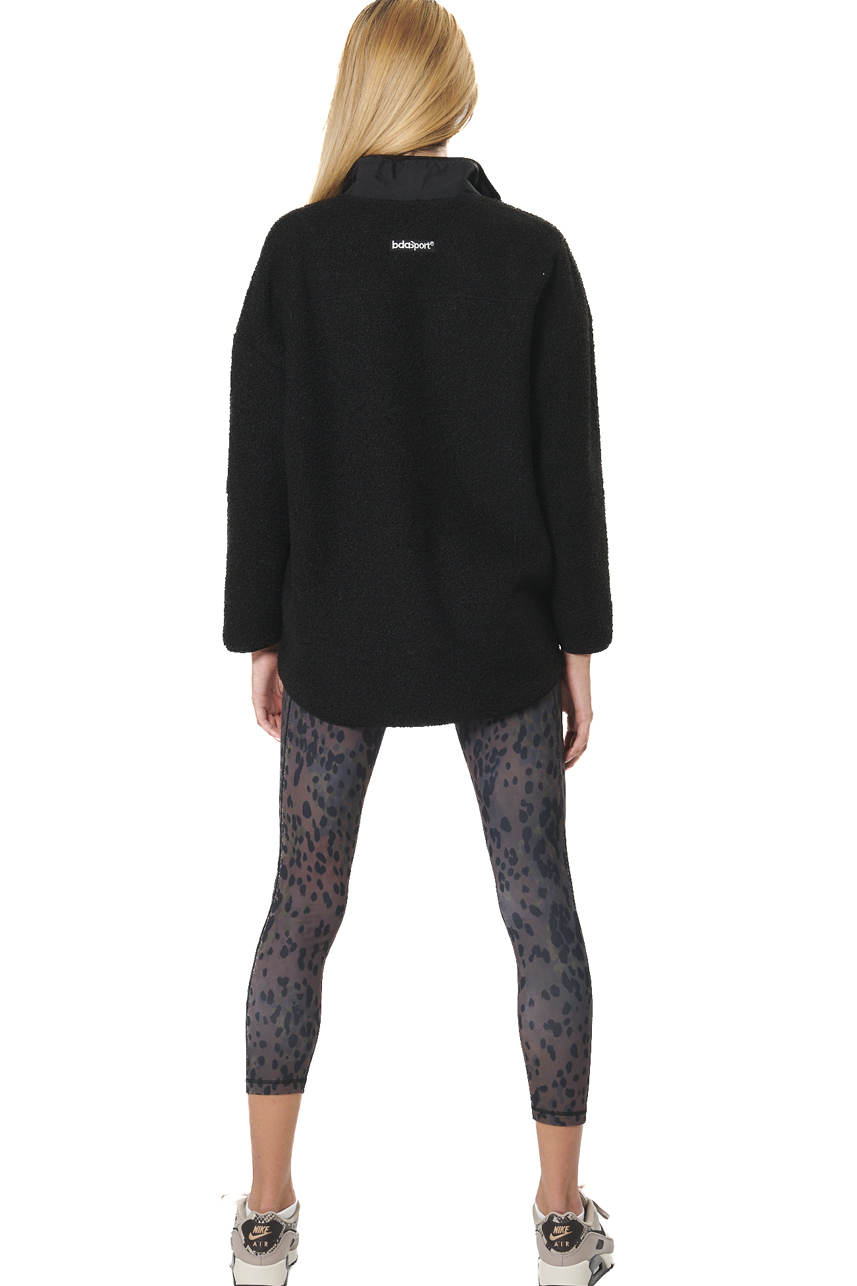 ΓΥΝΑΙΚΕΙΑ OVERSIZED BOUCLE-FLEECE ΖΑΚΕΤΑ Body Action 071530-01-BLACK