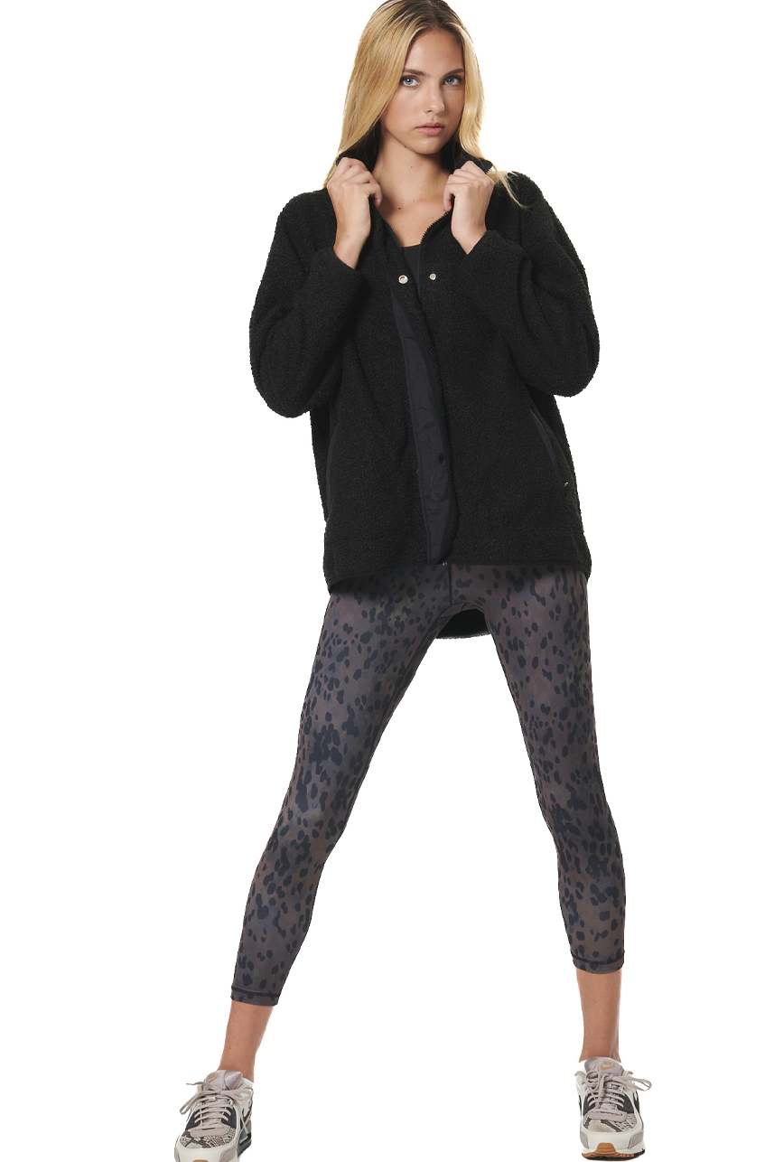 ΓΥΝΑΙΚΕΙΑ OVERSIZED BOUCLE-FLEECE ΖΑΚΕΤΑ Body Action 071530-01-BLACK