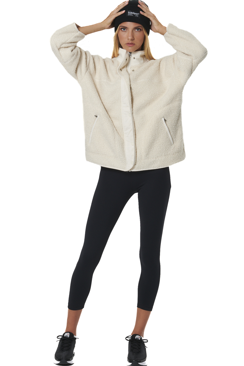 ΓΥΝΑΙΚΕΙΑ OVERSIZED BOUCLE-FLEECE ΖΑΚΕΤΑ Body Action 071530-01-PRISTINE ECRU