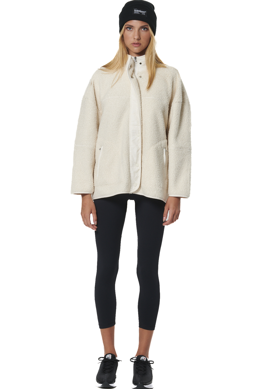 ΓΥΝΑΙΚΕΙΑ OVERSIZED BOUCLE-FLEECE ΖΑΚΕΤΑ Body Action 071530-01-PRISTINE ECRU