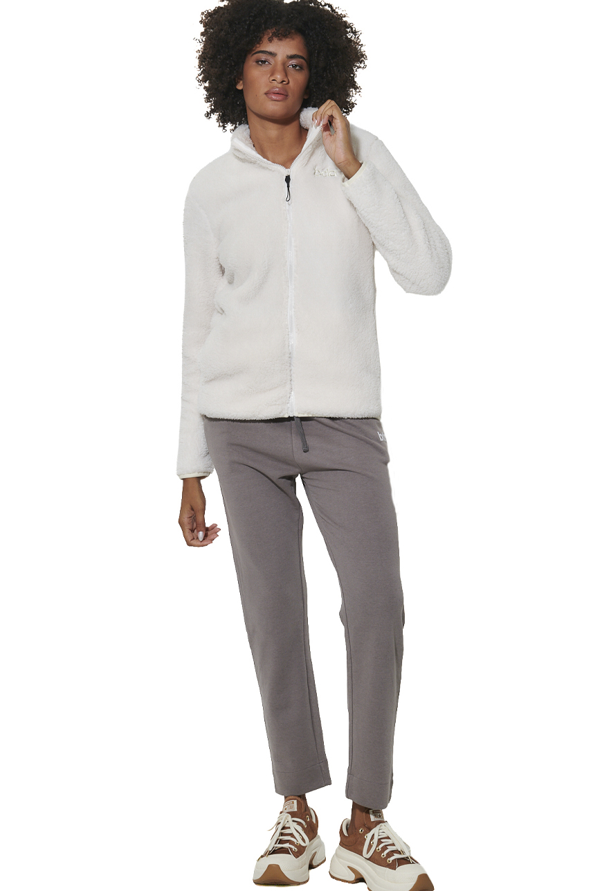 ΓΥΝΑΙΚΕΙΑ FLEECE ΖΑΚΕΤΑ Body Action 071624-01-ARCTIC WOLF ECRU
