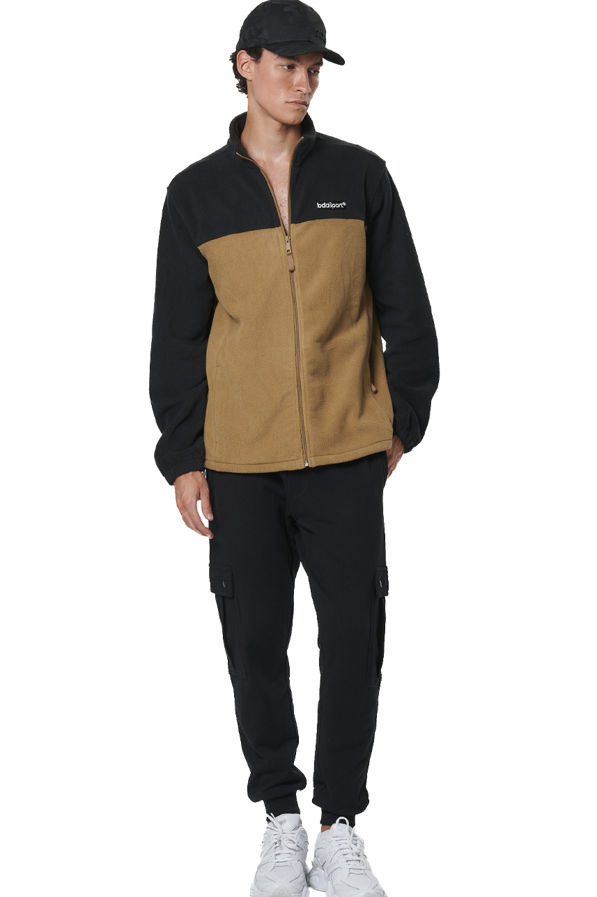 ΑΝΔΡΙΚΗ POLAR FLEECE ΖΑΚΕΤΑ Body Action 073527-01-BLACK MOCHA GREY