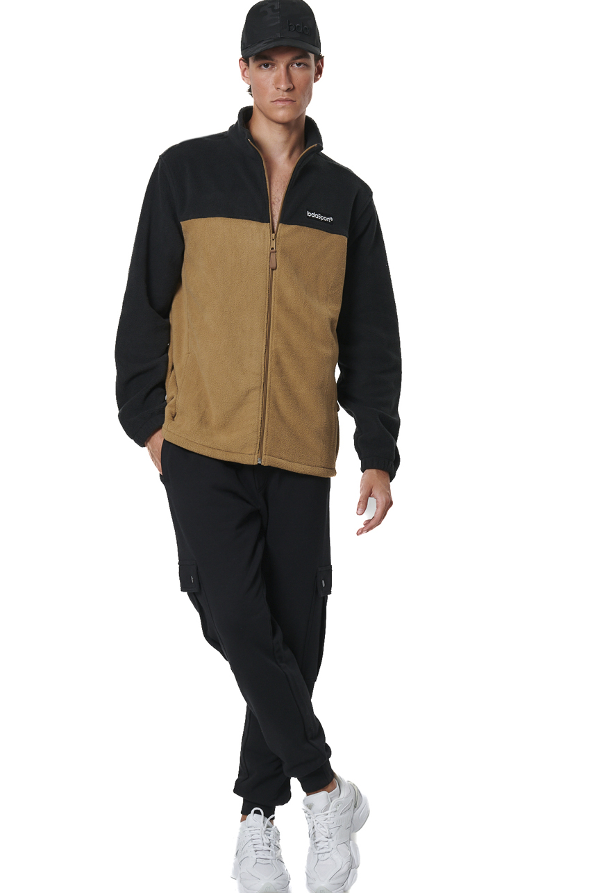 ΑΝΔΡΙΚΗ POLAR FLEECE ΖΑΚΕΤΑ Body Action 073527-01-BLACK MOCHA GREY