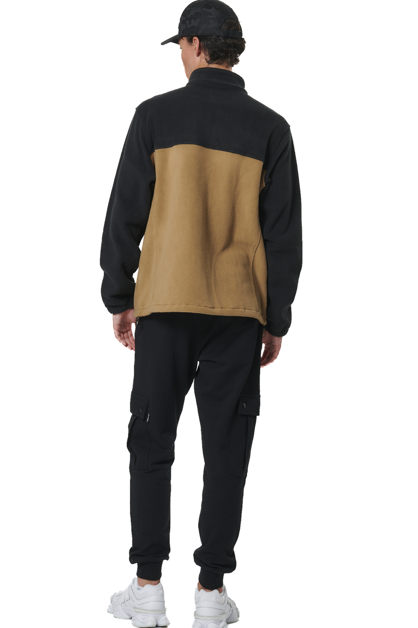 ΑΝΔΡΙΚΗ POLAR FLEECE ΖΑΚΕΤΑ Body Action 073527-01-BLACK MOCHA GREY