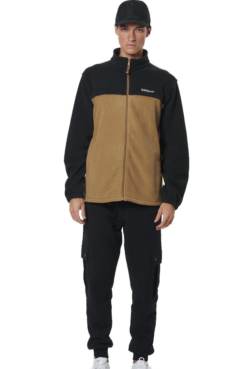 ΑΝΔΡΙΚΗ POLAR FLEECE ΖΑΚΕΤΑ Body Action 073527-01-BLACK MOCHA GREY