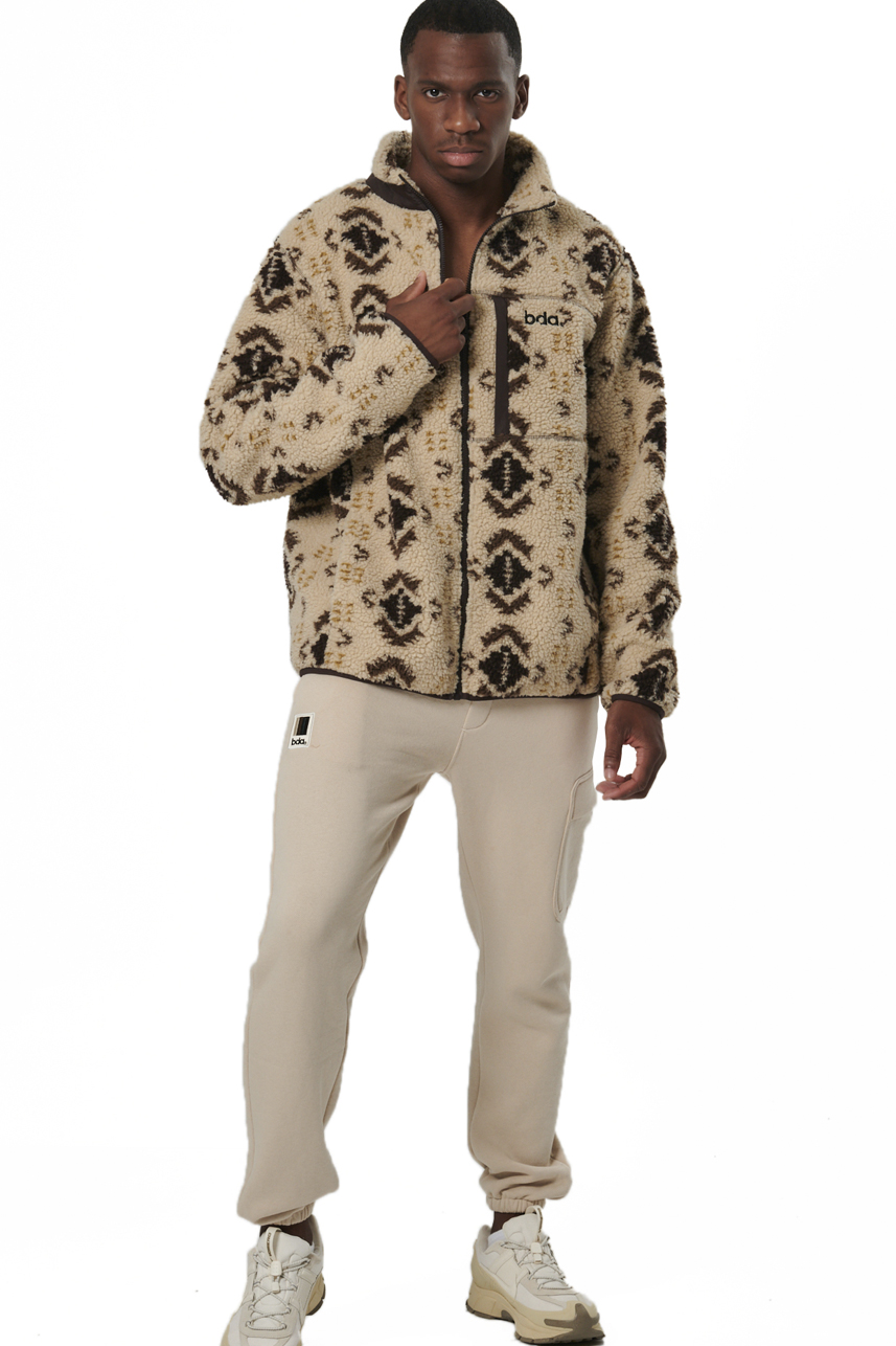 ΑΝΔΡΙΚΗ SHERPA ΖΑΚΕΤΑ  Body Action 073529-01-ECRU BROWN WINTER PASS