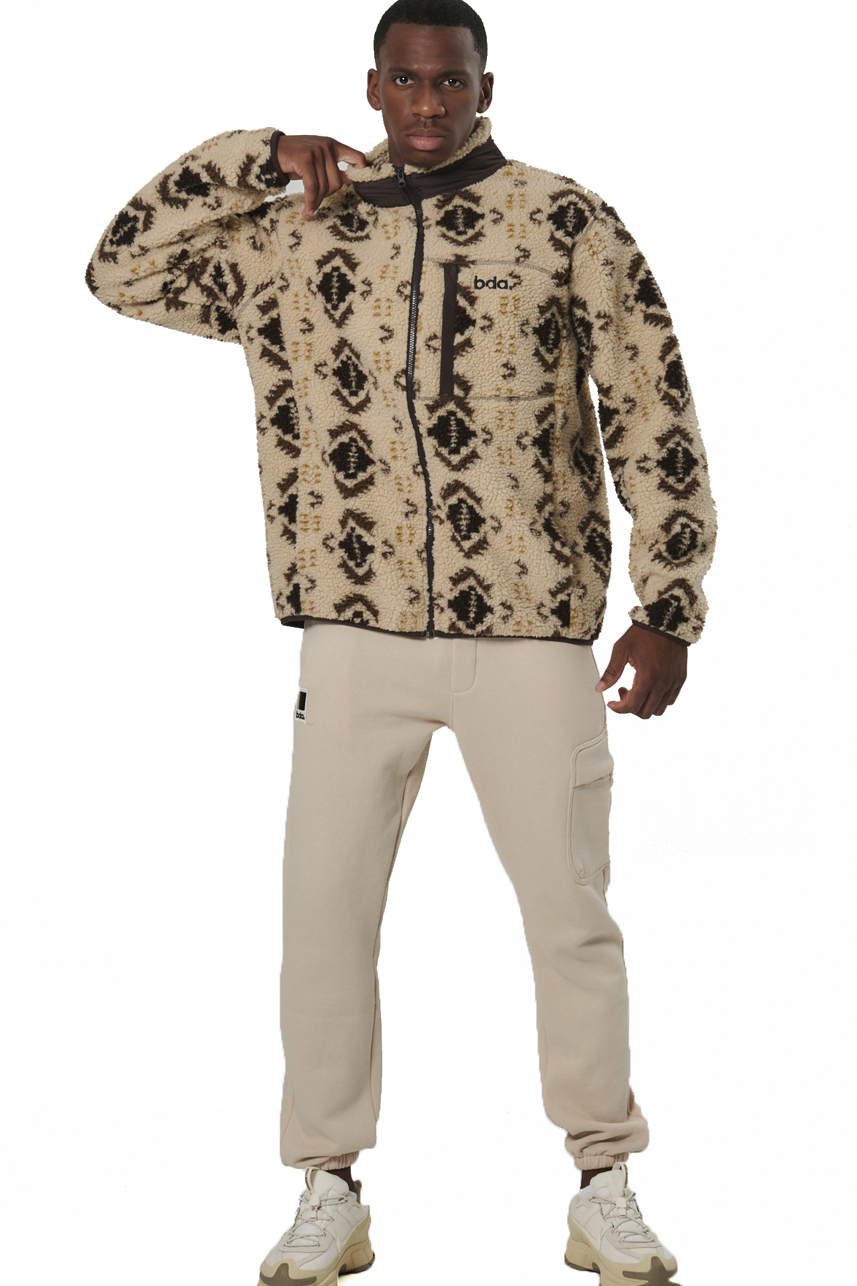 ΑΝΔΡΙΚΗ SHERPA ΖΑΚΕΤΑ  Body Action 073529-01-ECRU BROWN WINTER PASS