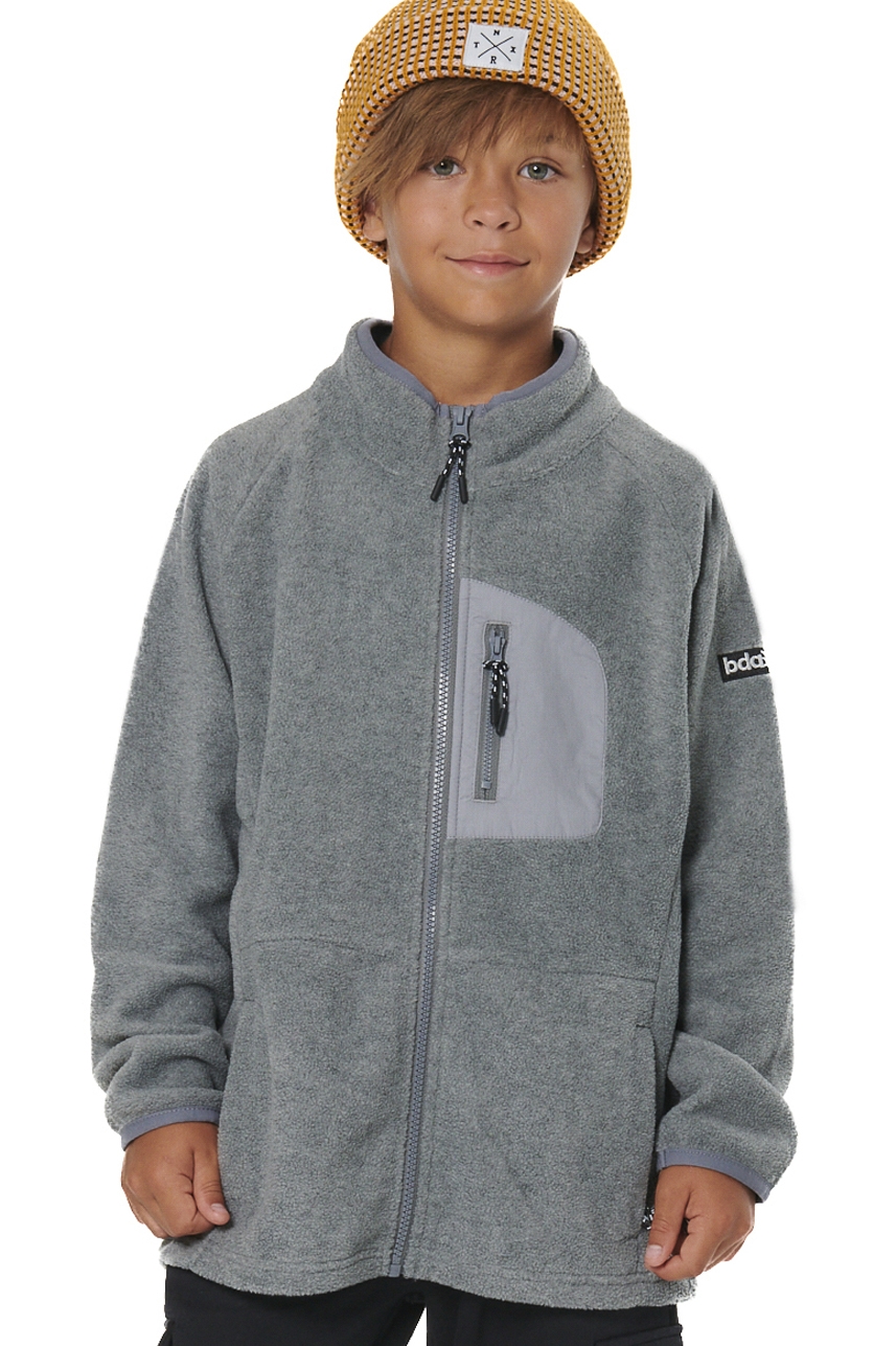 ΠΑΙΔΙΚΗ POLAR FLEECE ΖΑΚΕΤΑ ΓΙΑ ΑΓΟΡΙΑ Body Action 074505-01-DARK MELANGE GREY