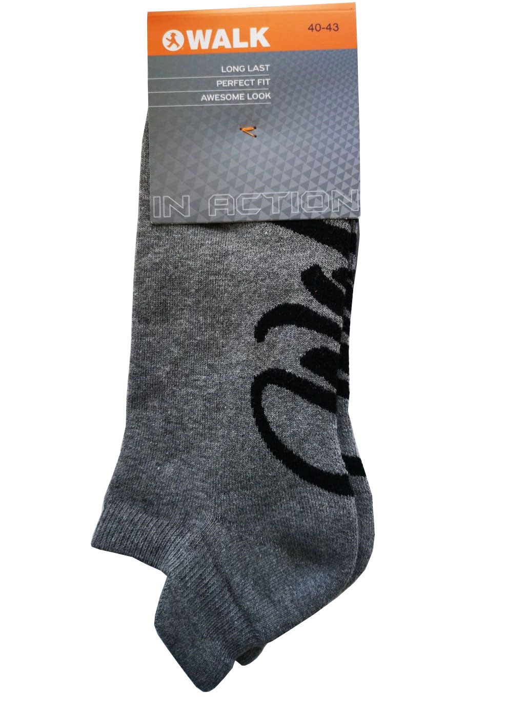 Ανδρική Κάλτσα  WALK SOCKS W124-1 γκρι