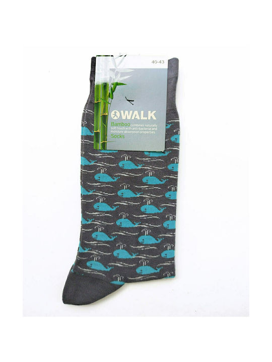 Ανδρική Κάλτσα bamboo WALK W304-27-10 ΓΚΡΙ
