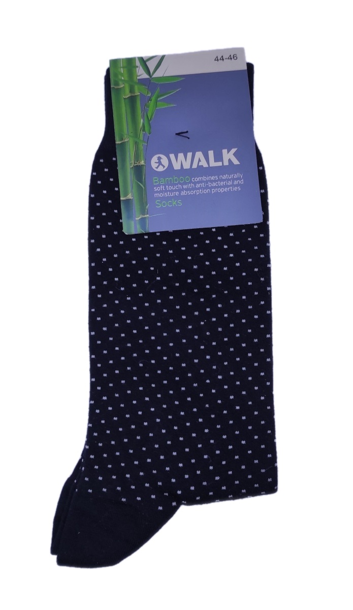 Ανδρική Κάλτσα bamboo με Σχέδιο WALK W304-3-02 ΜΑΥΡΟ