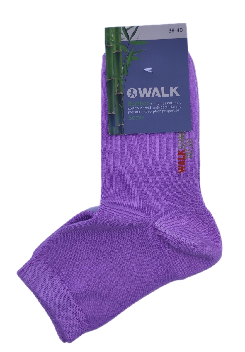 Γυναικεία Κάλτσα Ημίκοντη bamboo 36-40 ONE SIZE WALK SOCKS W333-30 ΛΙΛΑ