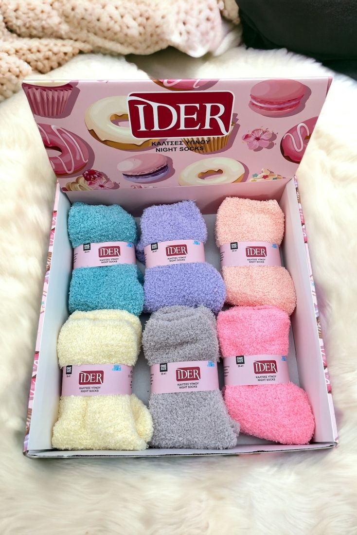 Γυναικεία Κάλτσα Ύπνου Fleece Ισοθερμική One Size 36-41 IDER 2165 AQUA