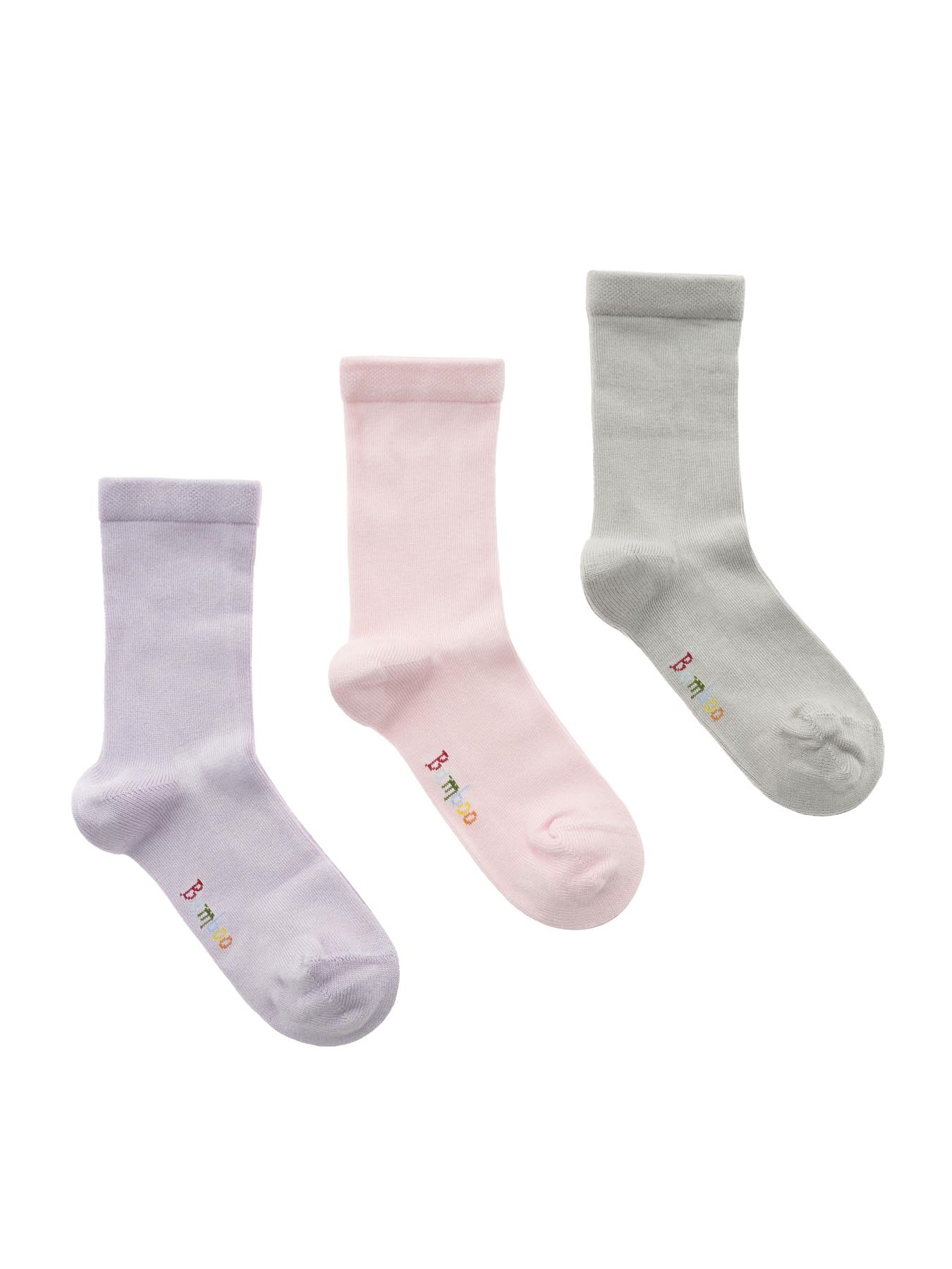 Παιδική Κάλτσα bamboo 35-38 ONE SIZE 3 Ζεύγη WALK SOCKS W1810-3-122930 ΓΚΡΙ ΡΟΖ ΛΙΛΑ