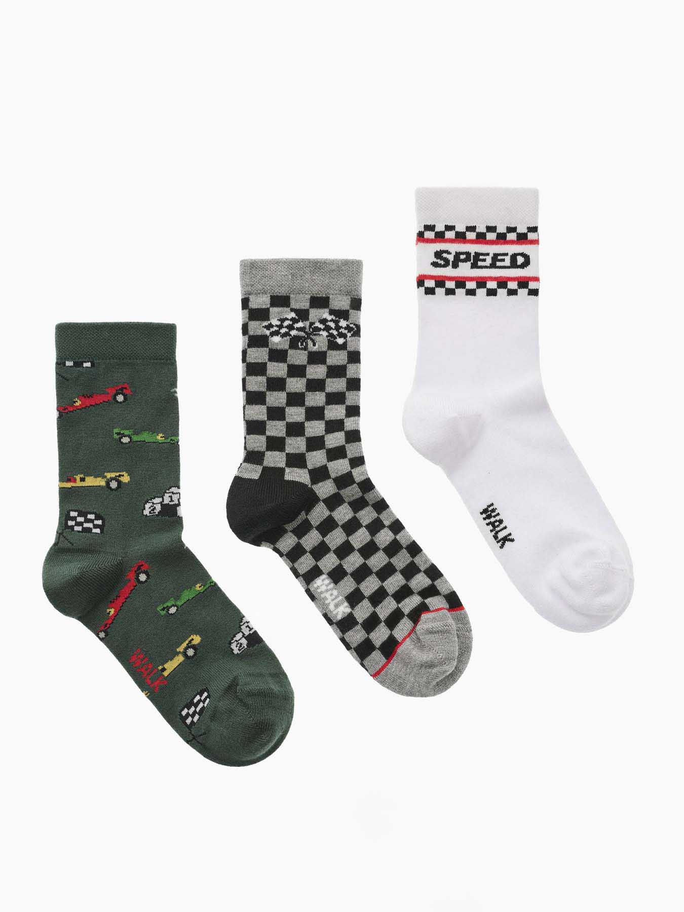 Παιδική Κάλτσα bamboo 27-38 3 Ζεύγη WALK SOCKS W1814-9 MULTI