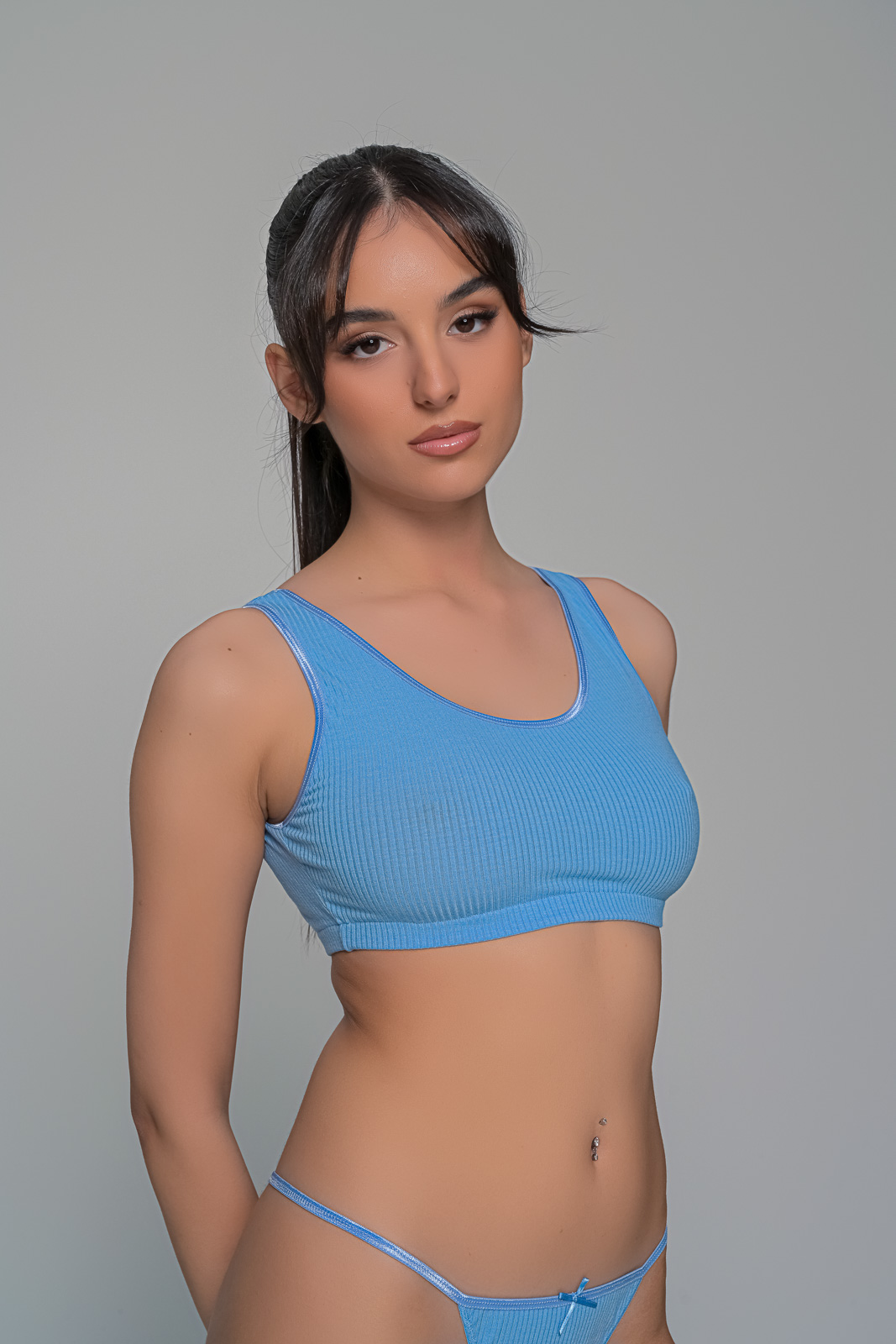 Γυναικείο Σετ Εσωρούχων Ύφασμα Rib   Indigo Milena By Paris Set10204_7722-Indigo