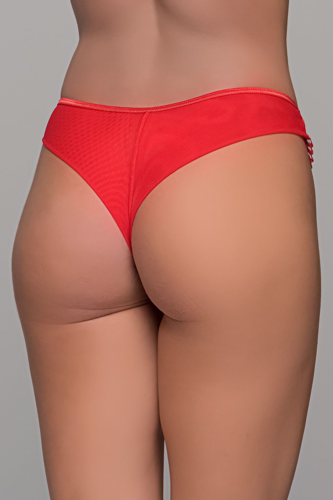 Brazilian Slip με Δαντέλα – Κόκκινο Milena By Paris 008484-Κόκκινο