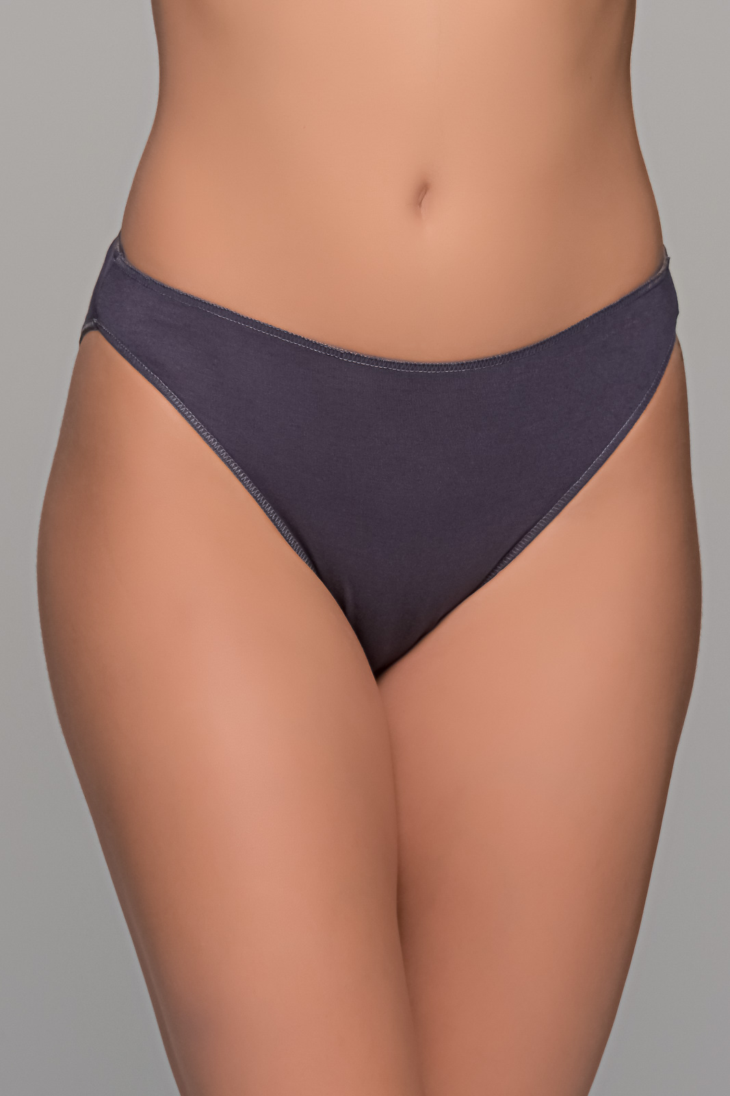 High Leg Σλιπ Bikini Bamboo   Ανθρακί Milena By Paris 008505-Ανθρακί