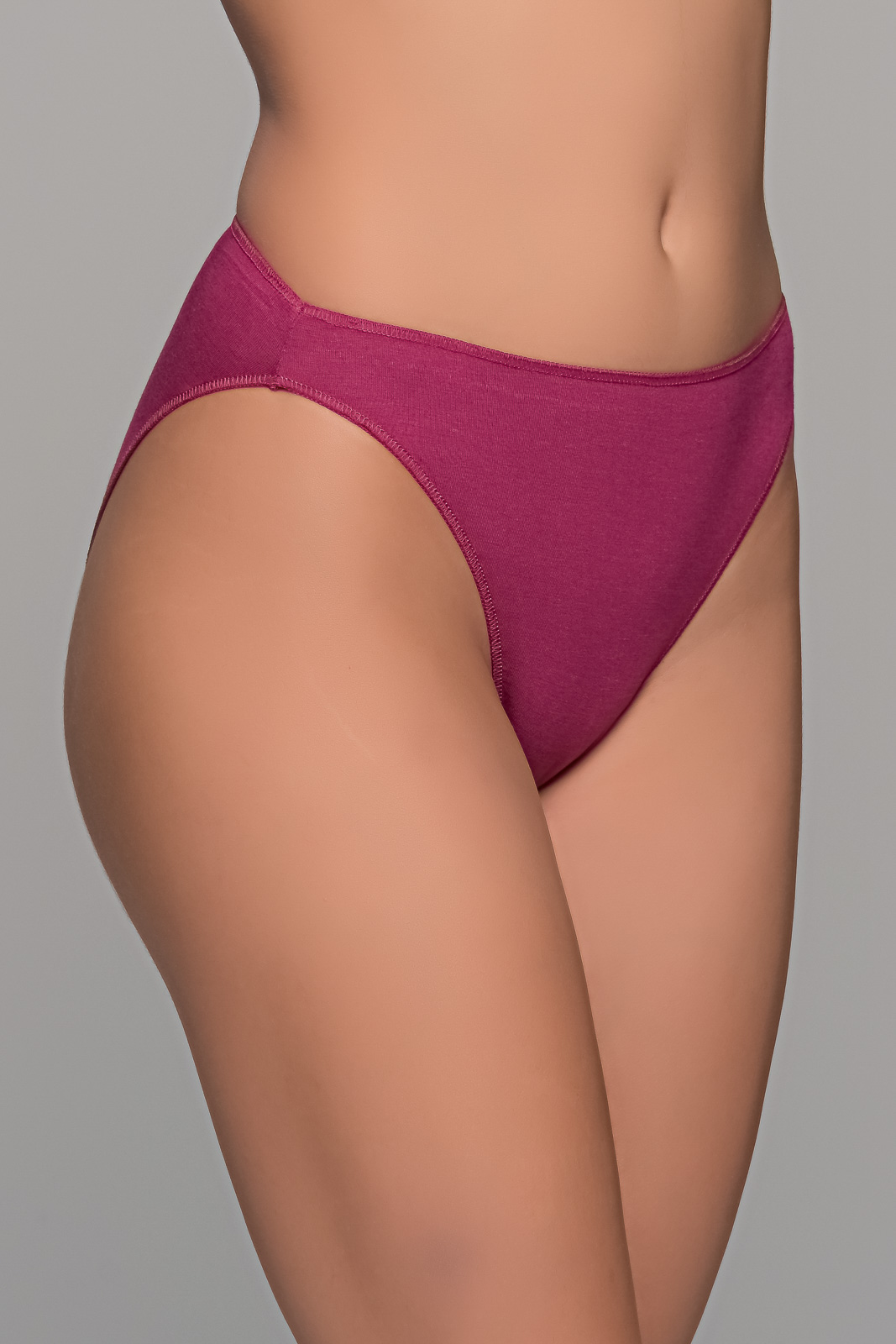 High Leg Σλιπ Bikini Bamboo   Μπορντό Milena By Paris 008505-Μπορντό