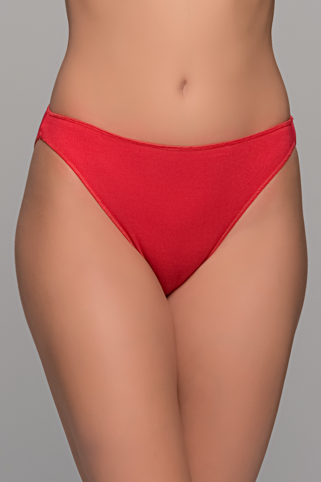 High Leg Σλιπ Bikini Bamboo   Κόκκινο Milena By Paris 008505-Κόκκινο