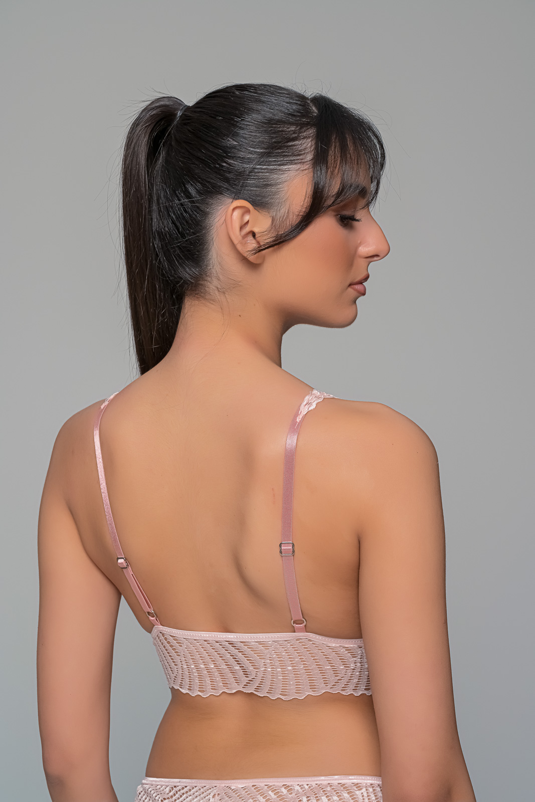 Δαντελένιο Bralette   Baby pink Milena By Paris 010202-Baby pink