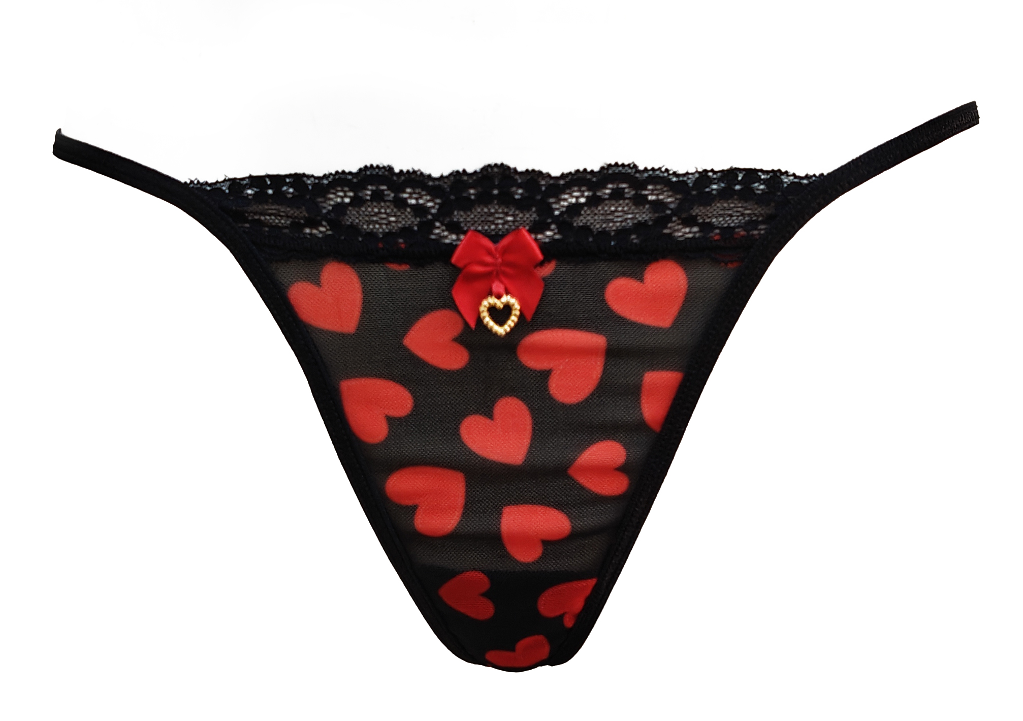 Γυναικείο Εσώρουχο G String Τούλι και Δαντέλα Milena By Paris V25-934-Μαύρο