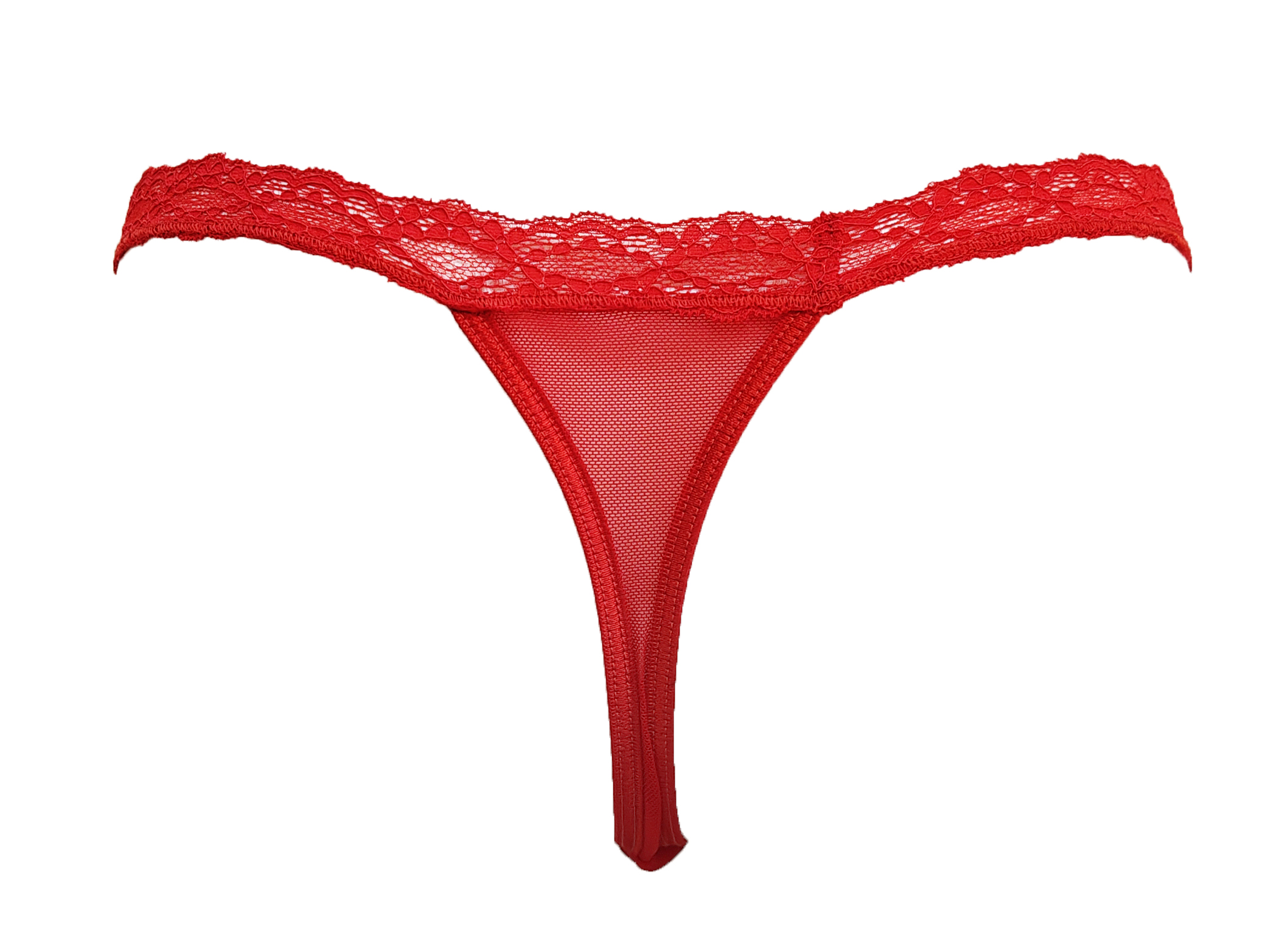 Γυναικείο Εσώρουχο Tanga String Τούλι και Δαντέλα Milena By Paris V25-932-Κόκκινο