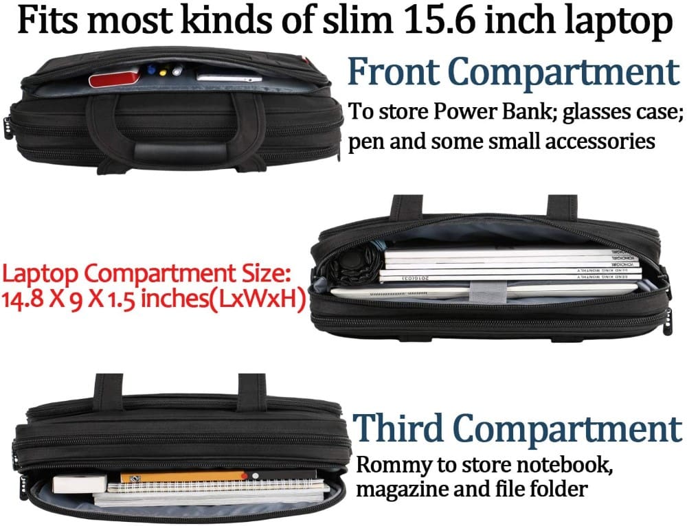 Υφασμάτινος Χαρτοφύλακας Matein 15,6' laptop 12L 1106 μαύρο