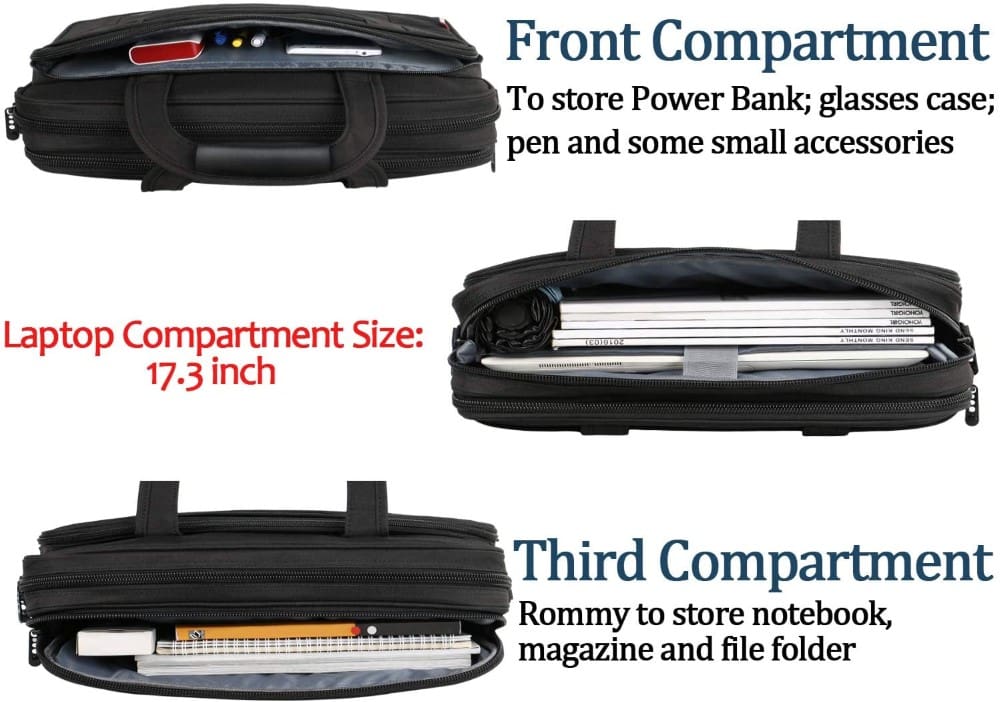 Υφασμάτινος Χαρτοφύλακας Matein 17'' laptop 21L 1172 μαύρο