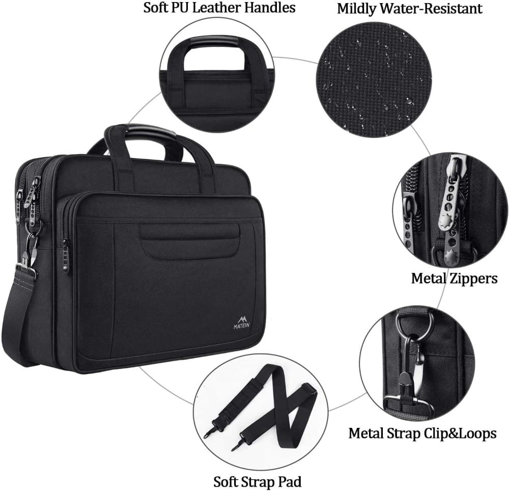 Υφασμάτινος Χαρτοφύλακας Matein 17'' laptop 21L 1172 μαύρο