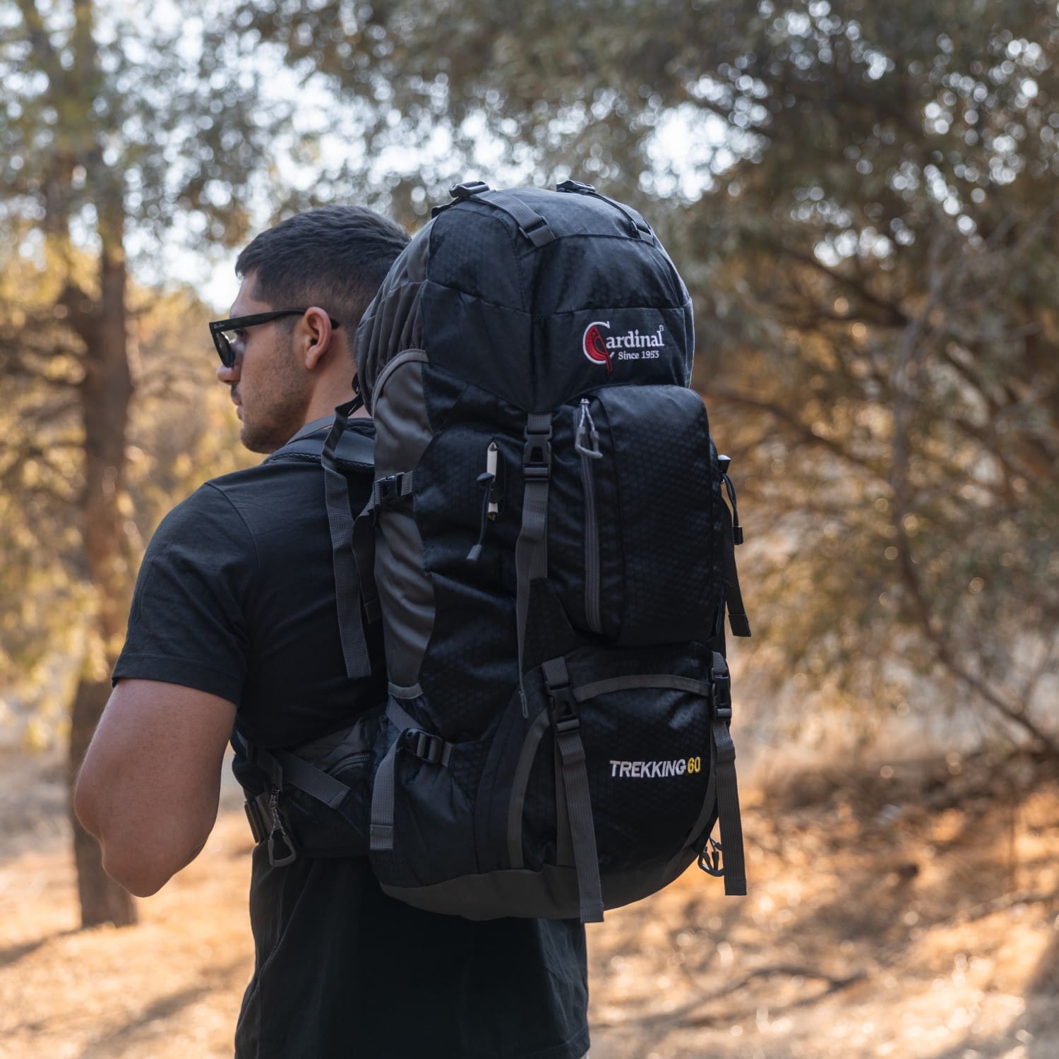 Σακίδιο ορειβασίας αδιάβροχο Ταξιδιού 60L Camping 1488 Πετρόλ