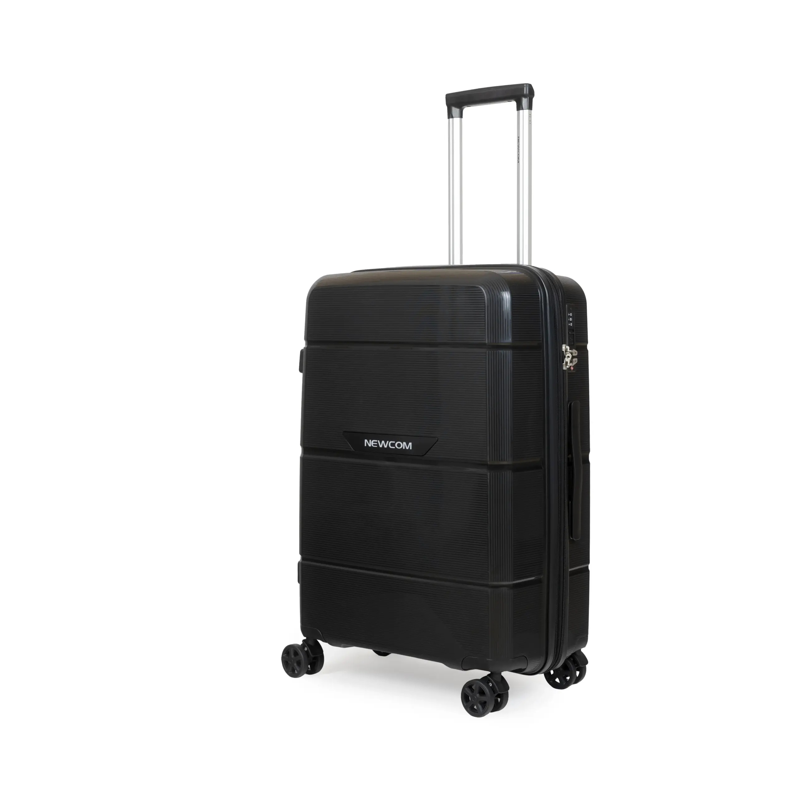 Βαλίτσα σκληρή Newcom N1595 (PP) μεσαία 66x25,5x43x5 cm μαύρο