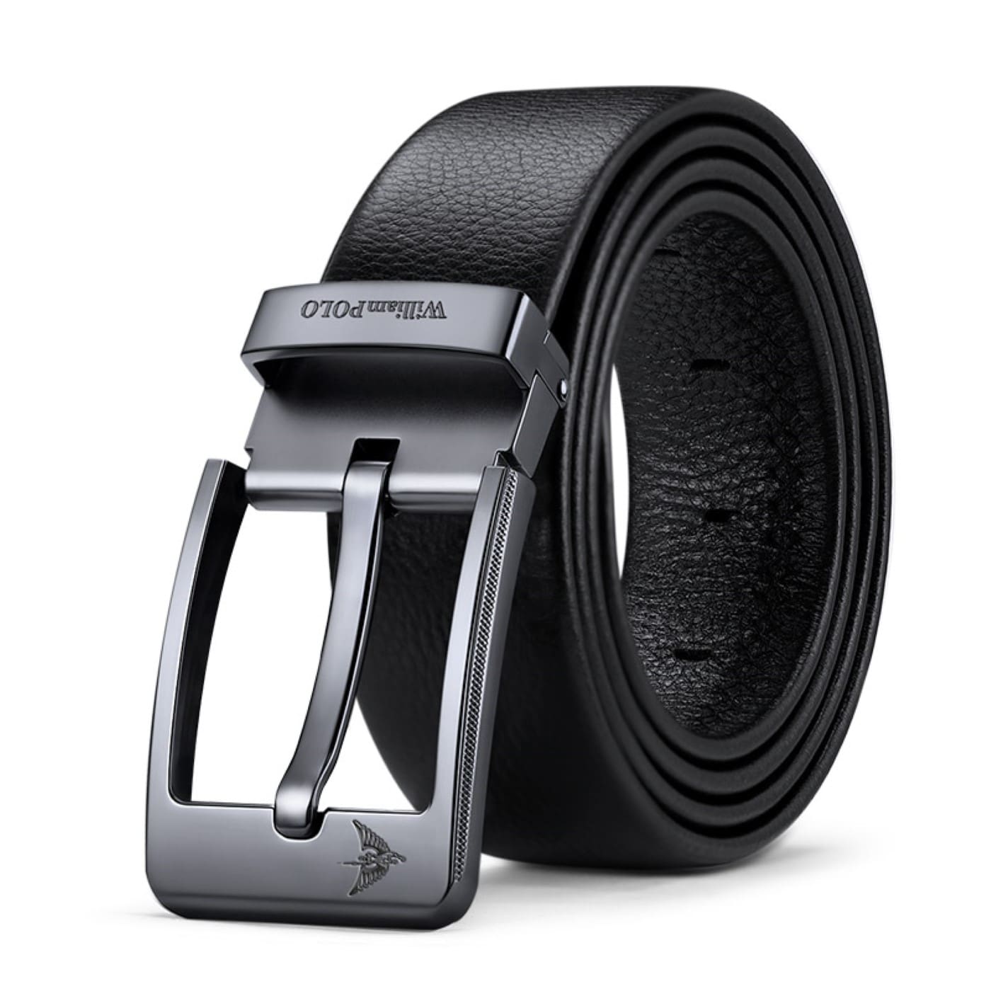 Ανδρική Ζώνη Δερμάτινη William Polo 20030 Black - 1-15cm