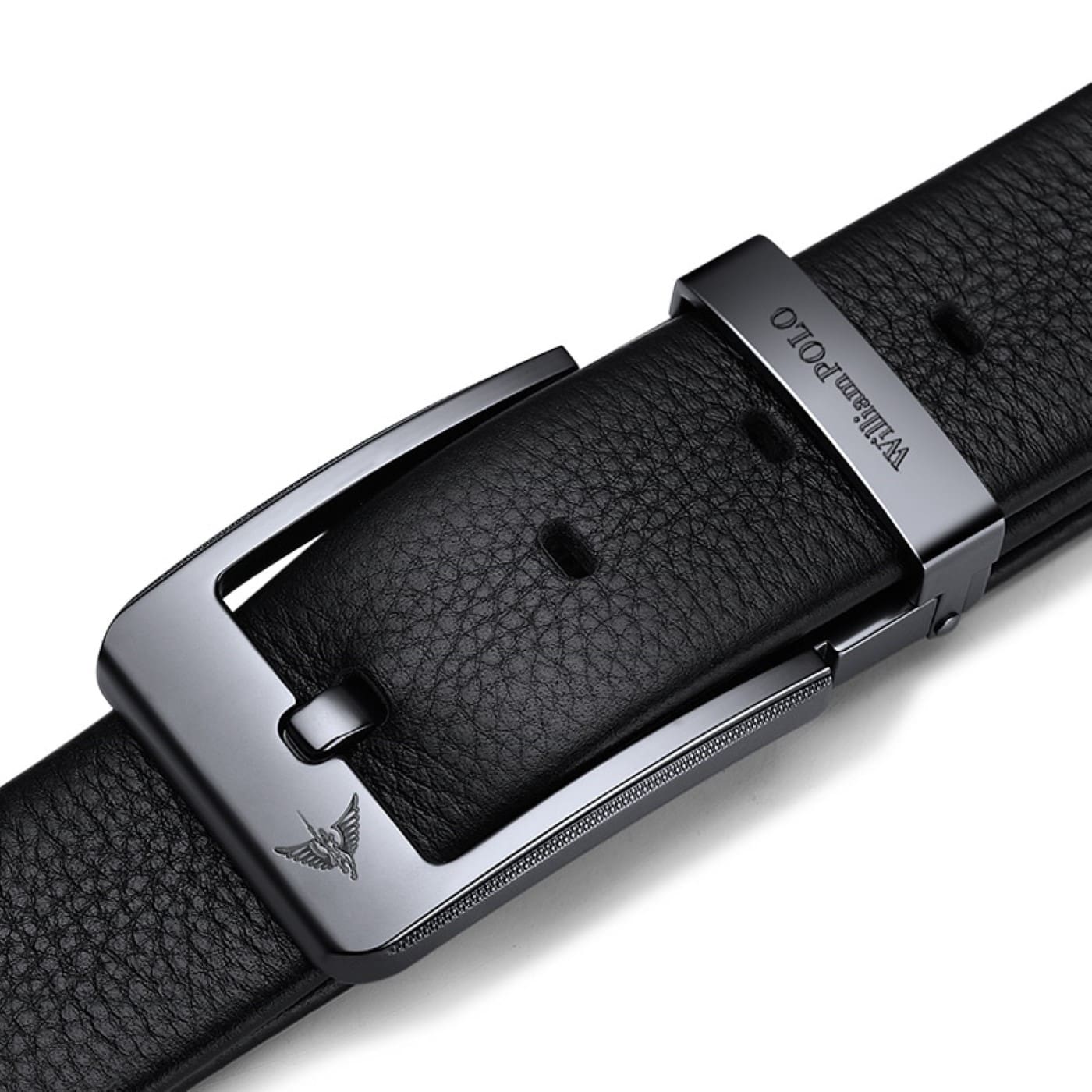 Ανδρική Ζώνη Δερμάτινη William Polo 20030 Black - 1-15cm