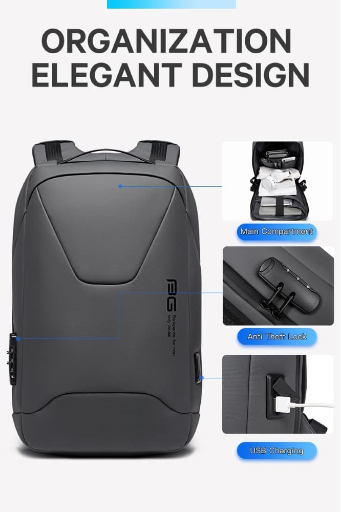 Σακίδιο πλάτης 21L Laptop 15,6” Bange 22188 γκρί