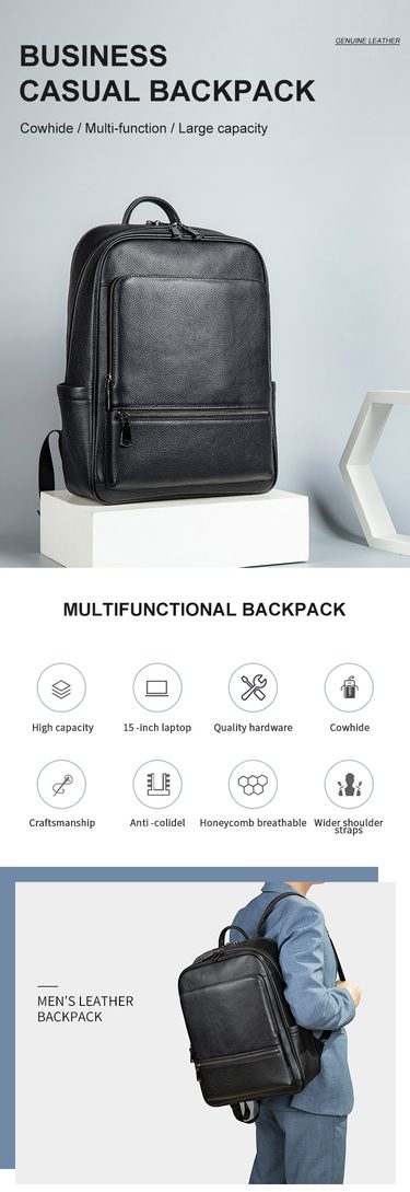 Δερμάτινο Επαγγελματικό Σακίδιο Cardinal 19 L 2302 μαύρο