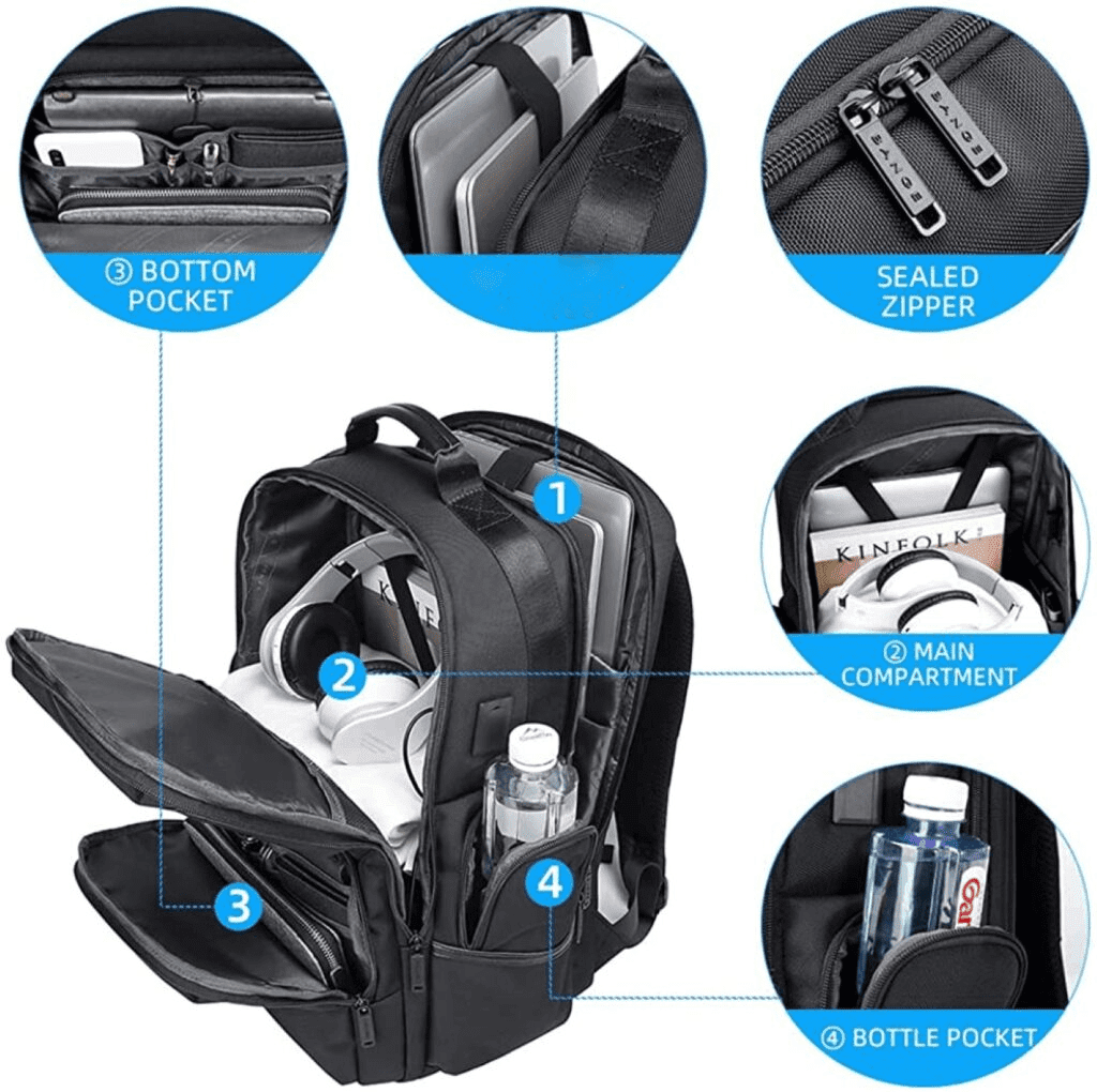 Σακίδιο πλάτης Bange 35L Laptop 15,6'' Weekender Hand-On 2603 μαύρο