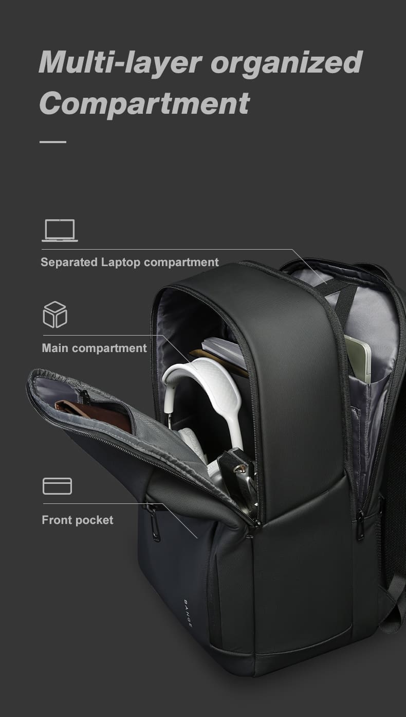 Σακίδιο πλάτης 29L Laptop 15,6” Bange 3057 μαύρο