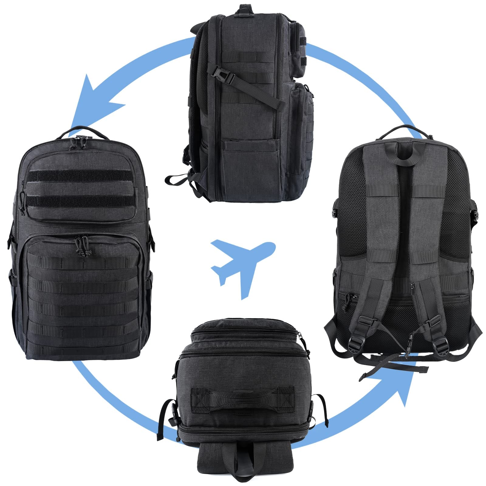 Σακίδιο πλάτης Military 32L 17,3” Matein 6056 μαύρο