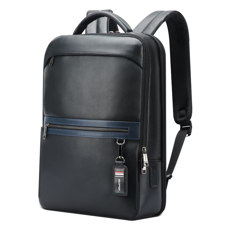 Δερμάτινο Σακίδιο πλάτης 24L Laptop 15,6” Bopai 61-122101 μαύρο