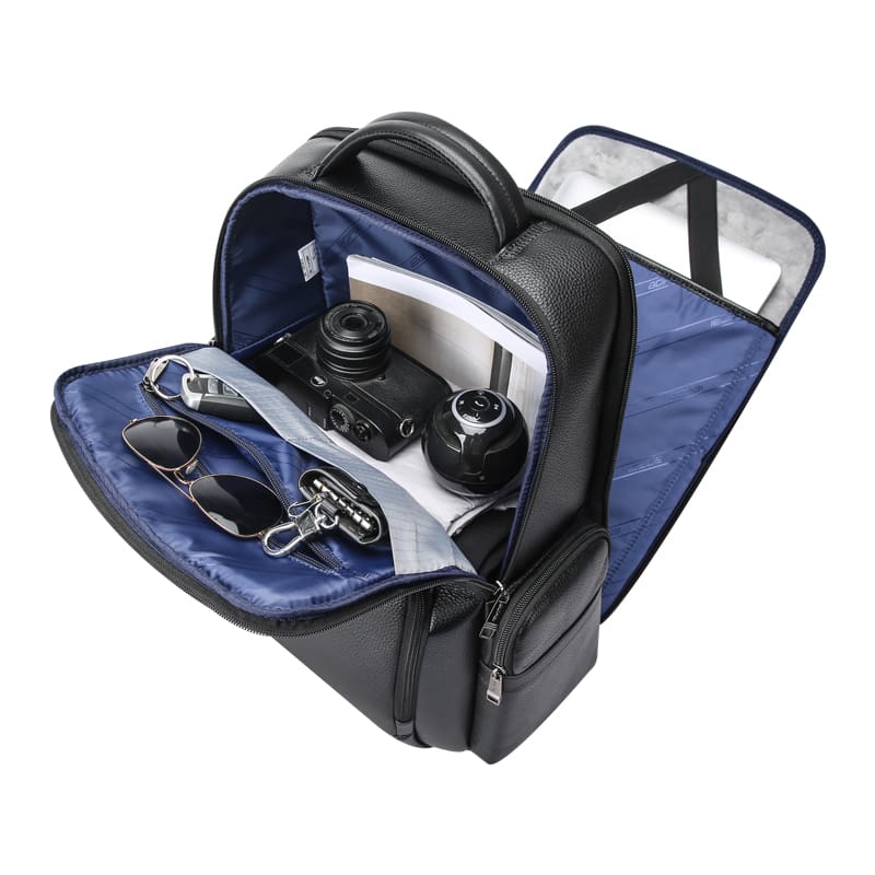 Δερμάτινο Σακίδιο πλάτης 24L 15,6” Bopai 61-123291 μαύρο