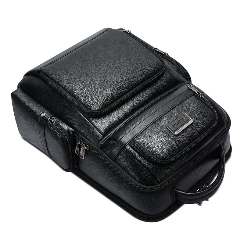Δερμάτινο Σακίδιο πλάτης 24L 15,6” Bopai 61-123291 μαύρο