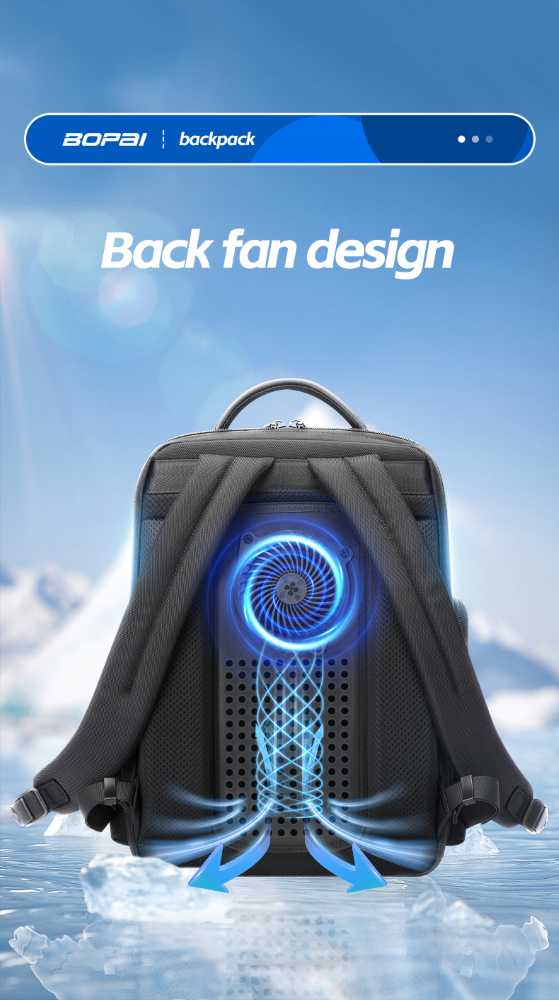 Σακίδιο με Σύστημα Ψύξης 29L 15,6” Bopai 61-128561 μαύρο