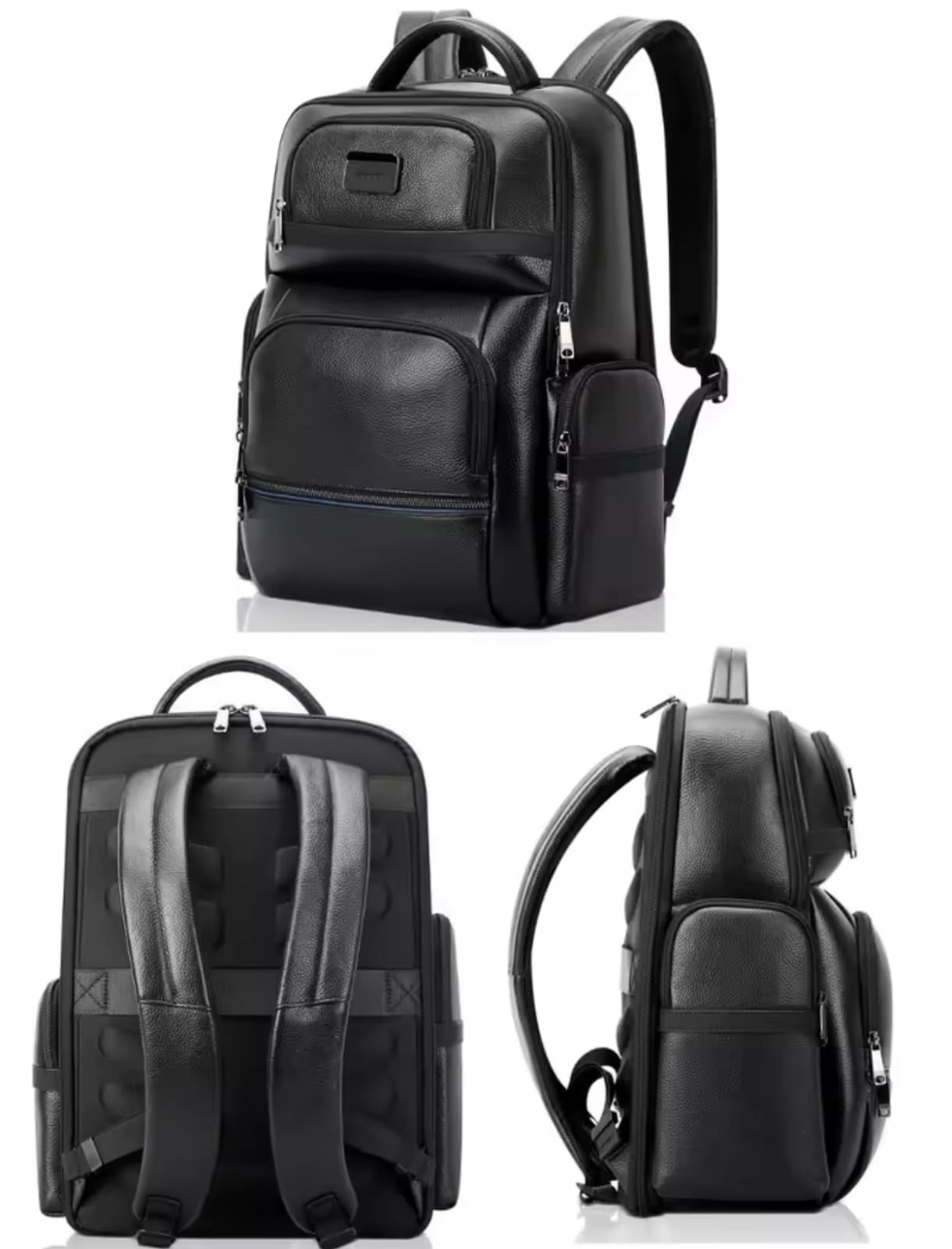 Δερμάτινο Σακίδιο πλάτης 25L Laptop 15,6” Bopai 61-129171 μαύρο