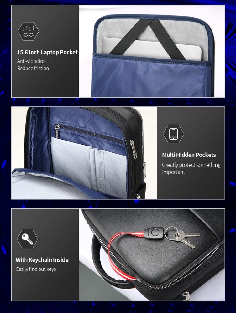 Σακίδιο πλάτης Αντικλεπτικό 24L Laptop 15,6” Bopai 61-18911 μαύρο